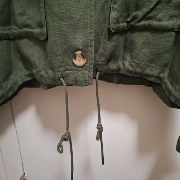 LINEN ARMY GREEN JACKET. - Picture 2 of 4